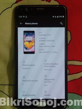 OnePlus 3T (6GB RAM & 64GB ROM)
